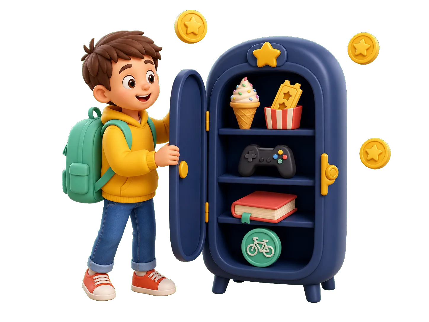 Семейные награды и прогресс в Motikids